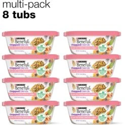 Purina Beneful Chopped Blends With Salmon, Sweet Potatoes, Brown Rice & Spinach Wet Dog Food -Snuggle Paws 100028 PT1. AC SS1800 V1700157675