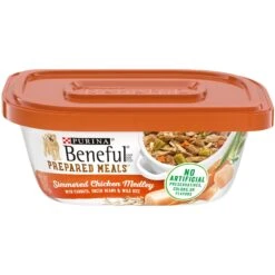 Purina Beneful Prepared Meals Simmered Chicken Medley With Green Beans, Carrots & Wild Rice Wet Dog Food