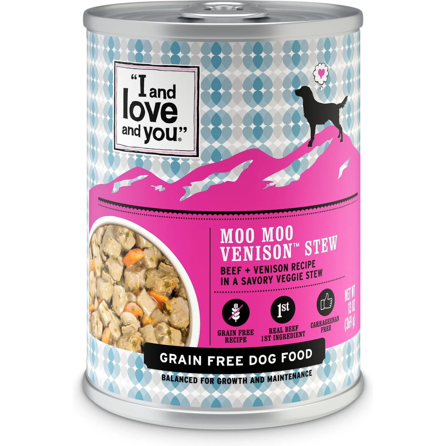 I And Love And You Moo Moo Venison Stew Grain-Free Canned Dog Food 3 I And Love And You Moo Moo Venison Stew Grain-Free Canned Dog Food