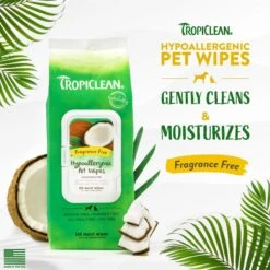 TropiClean Hypo Allergenic Deodorizing Dogs Wipes 13 TropiClean Hypo Allergenic Deodorizing Dogs Wipes -Snuggle Paws 101317 PT2. AC SS1800 V1683064026
