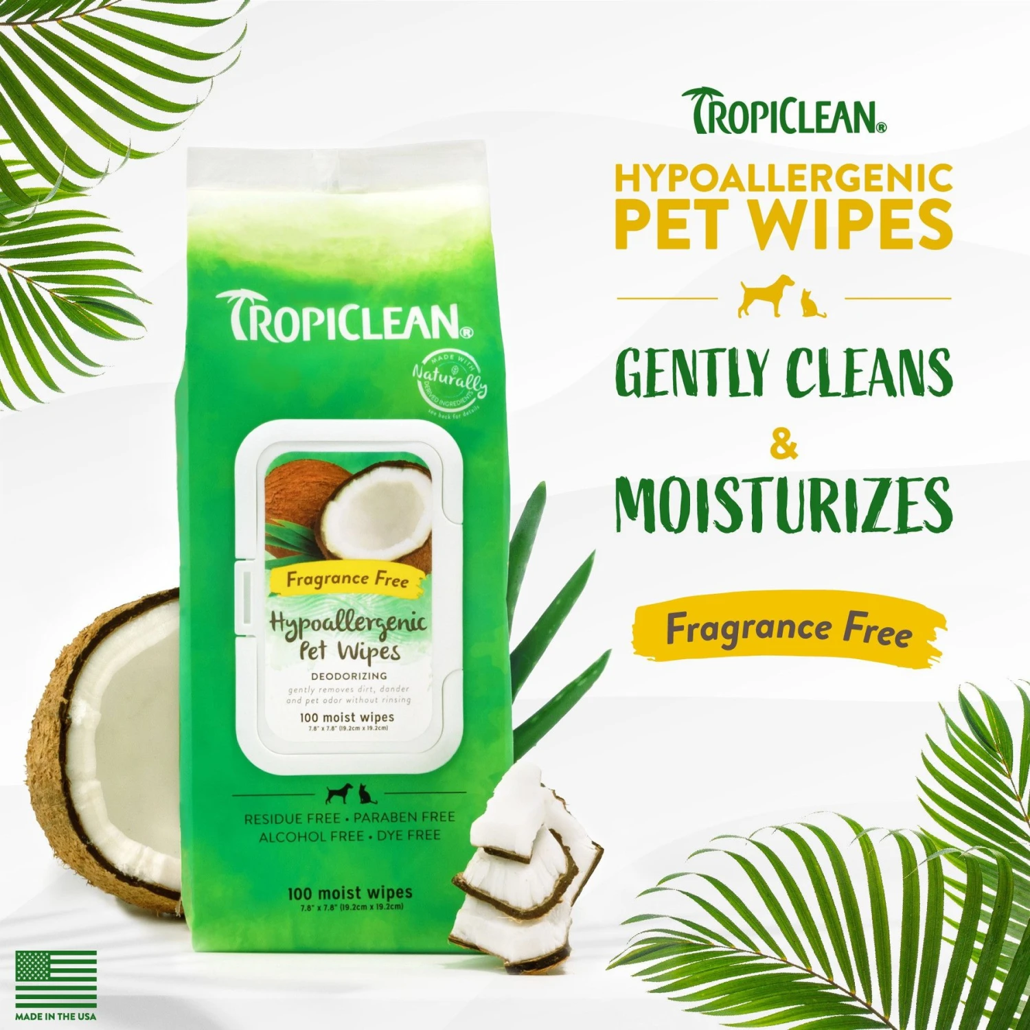 TropiClean Hypo Allergenic Deodorizing Dogs Wipes 5 TropiClean Hypo Allergenic Deodorizing Dogs Wipes - Image 3