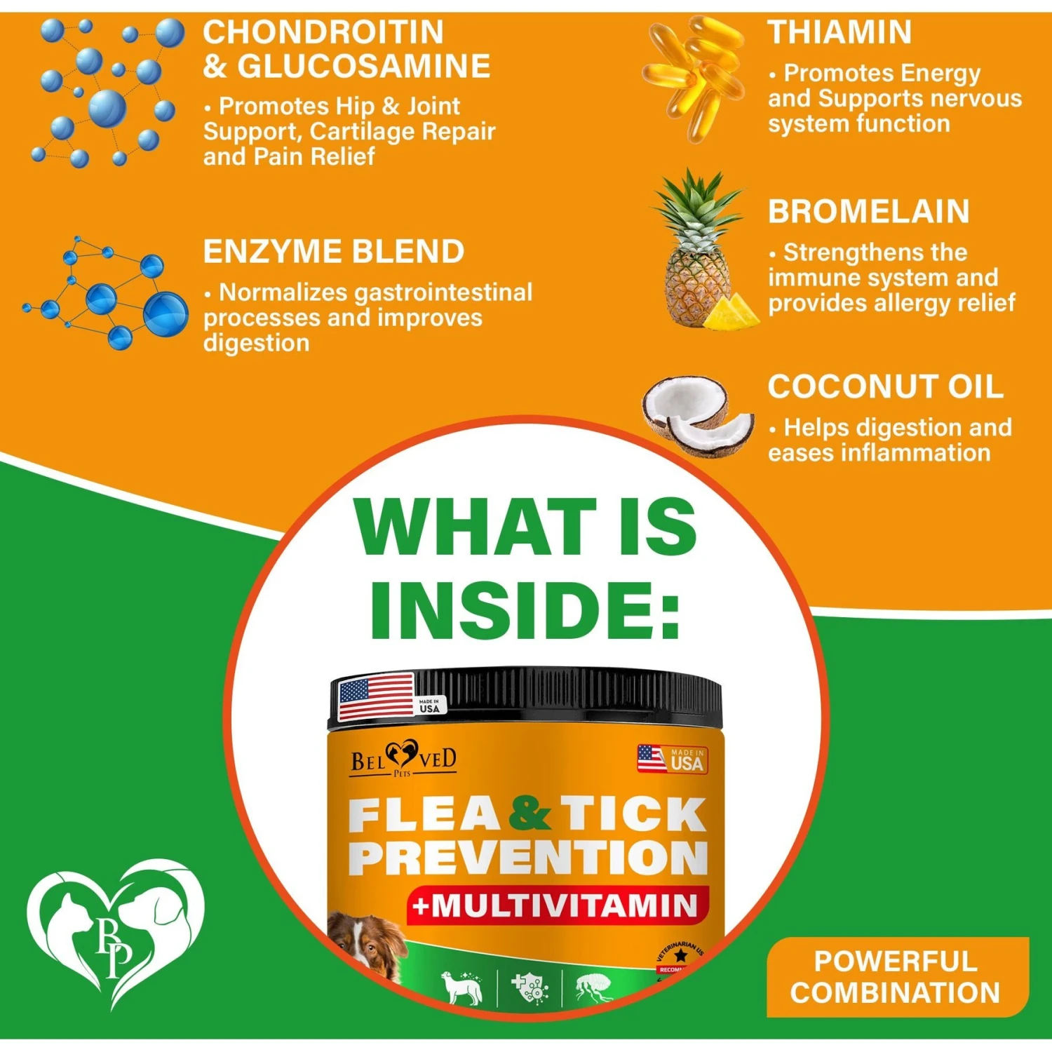 Beloved Pets Flea & Tick Prevention + Complex Multivitamin Chicken Flavored Soft Chew Flea & Tick Prevention Supplement For Dogs, 10-oz Jar 6 Beloved Pets Flea & Tick Prevention + Complex Multivitamin Chicken Flavored Soft Chew Flea & Tick Prevention Supplement For Dogs, 10-oz Jar - Image 4