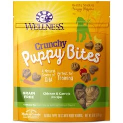 Wellness Crunchy Puppy Bites Chicken & Carrots Recipe Grain-Free Natural Dog Treats