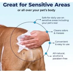 Vetnique Labs Glandex Wipes Rear End Anal Gland Cleansing & Deodorizing Hygienic Rear End Boot The Scoot Dog & Cat Wipes -Snuggle Paws 108149 PT2. AC SS1800 V1698092831