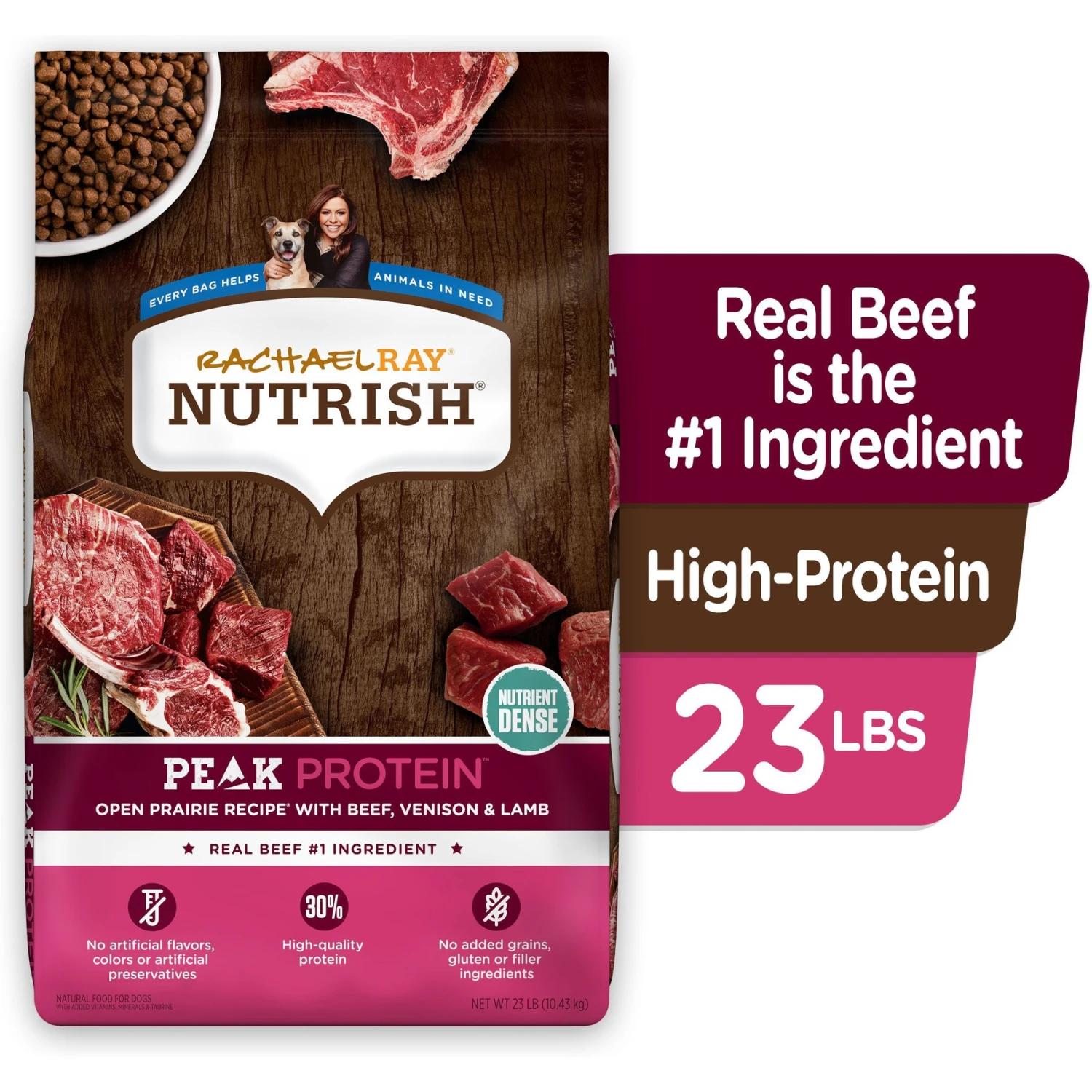Rachael Ray Nutrish PEAK Open Prairie Recipe With Beef, Venison & Lamb Natural Grain-Free Dry Dog Food 4 Rachael Ray Nutrish PEAK Open Prairie Recipe With Beef, Venison & Lamb Natural Grain-Free Dry Dog Food - Image 2