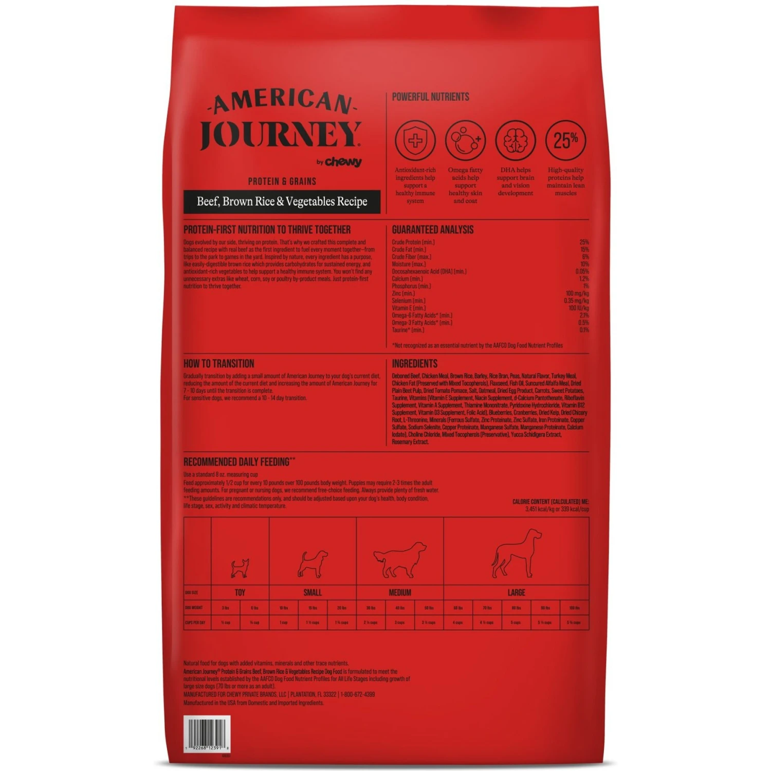 American Journey Protein & Grains Beef, Brown Rice & Vegetables Recipe Dry Dog Food 4 American Journey Protein & Grains Beef, Brown Rice & Vegetables Recipe Dry Dog Food - Image 2