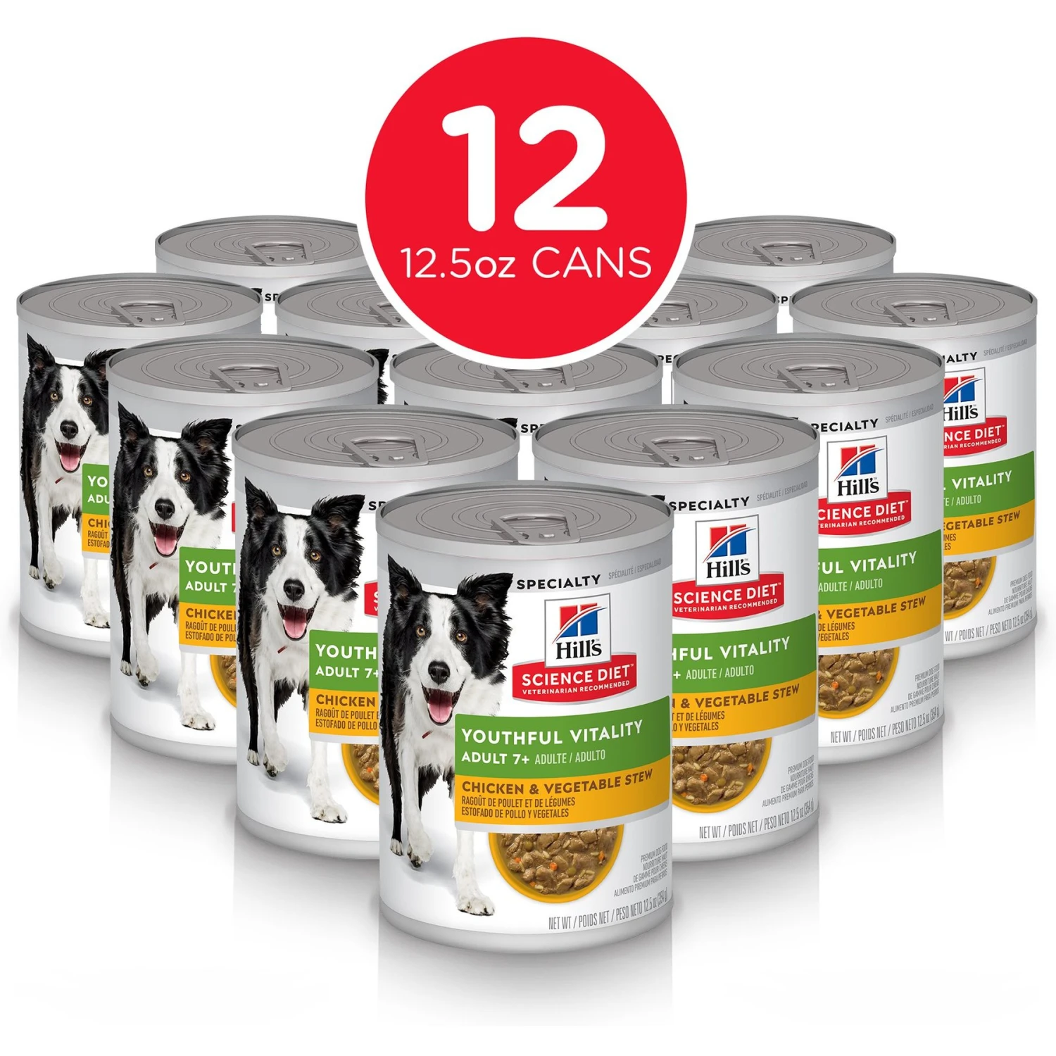 Hill's Science Diet Adult 7+ Senior Vitality Chicken & Vegetable Stew Canned Dog Food 4 Hill's Science Diet Adult 7+ Senior Vitality Chicken & Vegetable Stew Canned Dog Food - Image 2