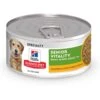 Hill's Science Diet Adult 7+ Small & Mini Senior Vitality Chicken & Vegetable Stew Canned Dog Food -Snuggle Paws 109446 MAIN. AC SS1800 V1597967495