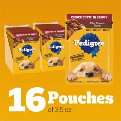 Pedigree Choice Cuts Filet Mignon Flavor In Gravy Adult Wet Dog Food -Snuggle Paws 114170 PT3. AC SS1800 V1489177340