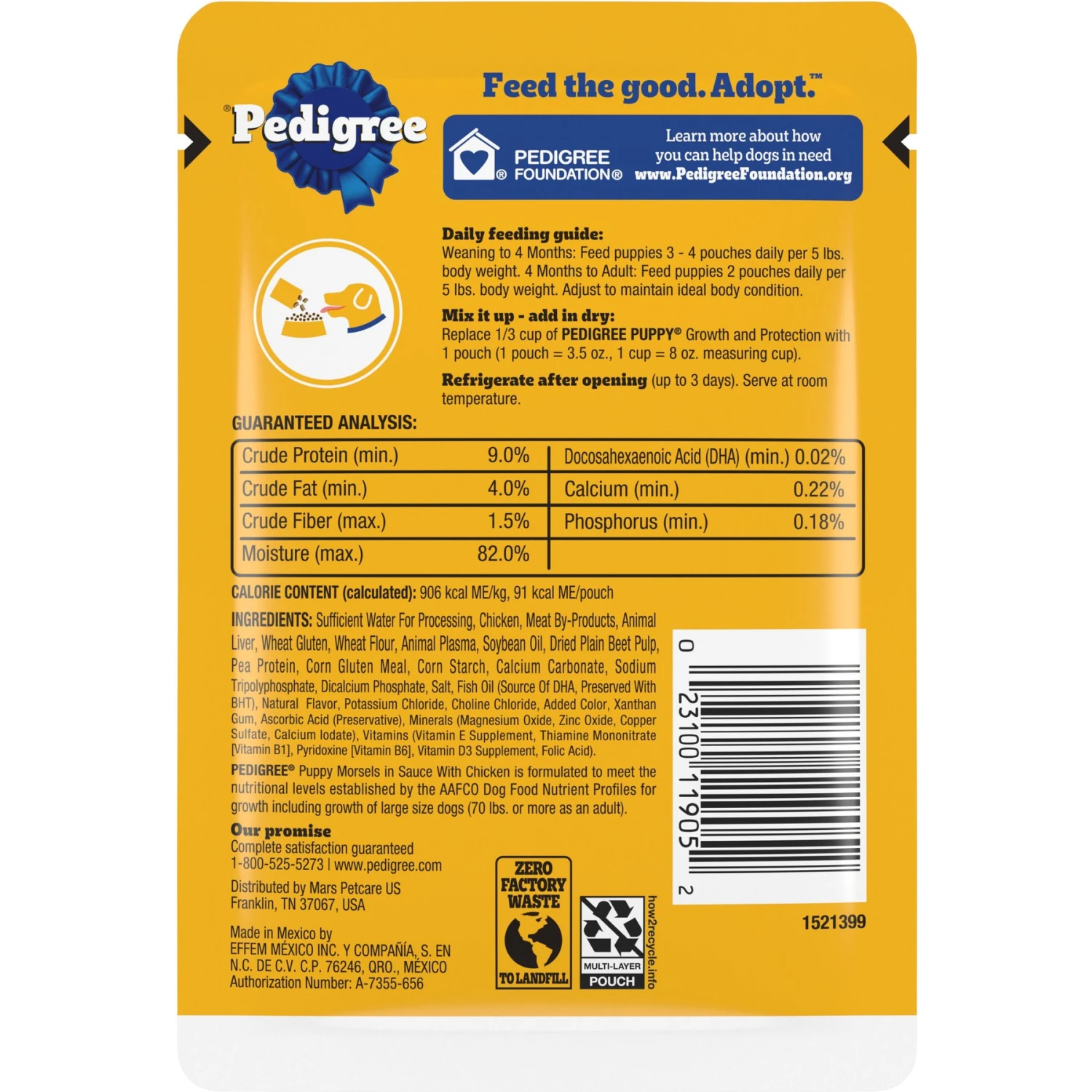 Pedigree Choice Cuts Puppy Morsels In Sauce With Chicken Adult Wet Dog Food 4 Pedigree Choice Cuts Puppy Morsels In Sauce With Chicken Adult Wet Dog Food - Image 2