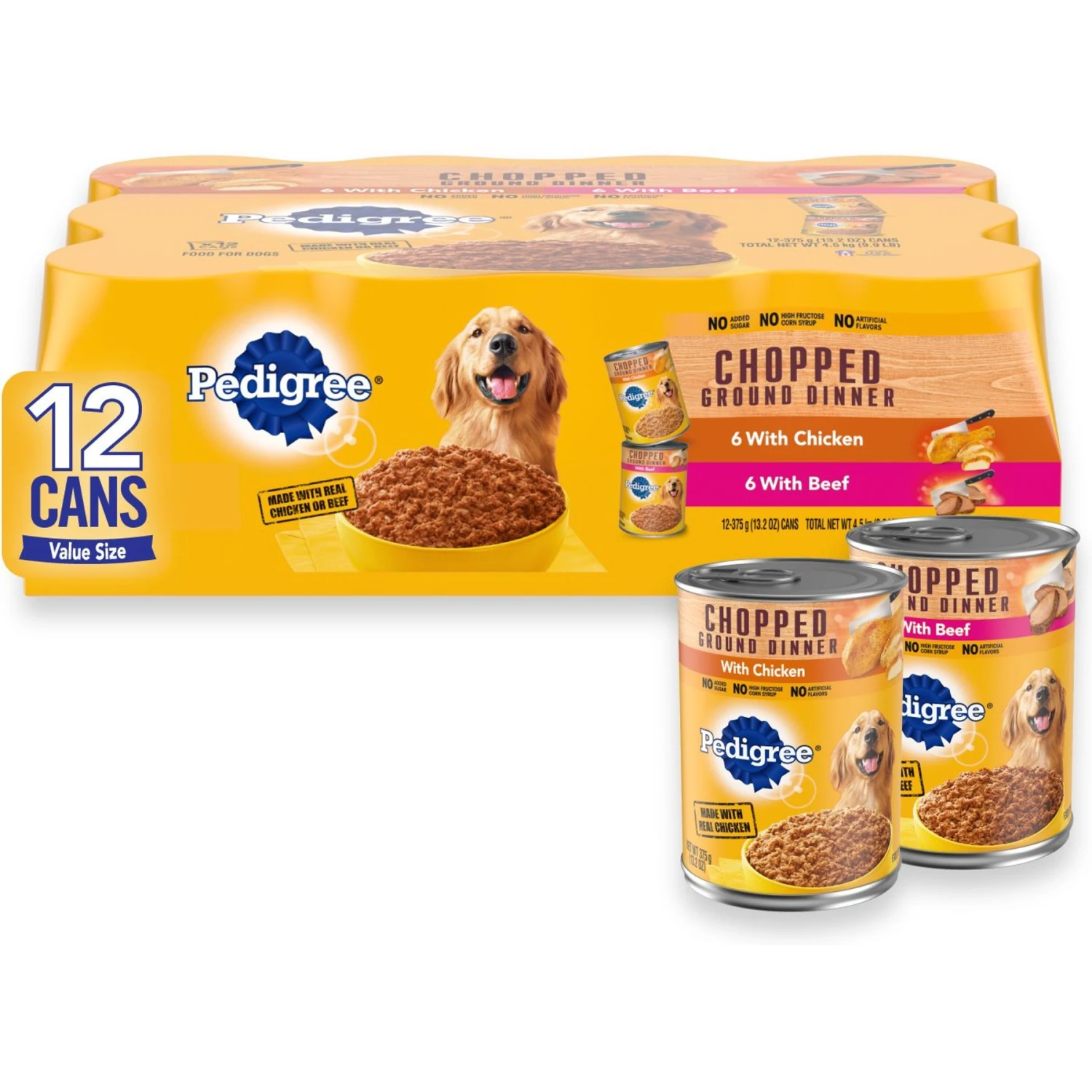 Pedigree Chopped Ground Dinner Chicken With Beef Adult Canned Wet Dog Food Variety Pack 3 Pedigree Chopped Ground Dinner Chicken With Beef Adult Canned Wet Dog Food Variety Pack