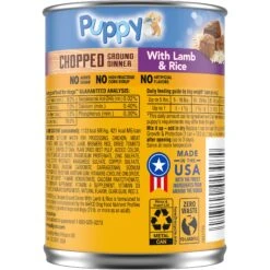 Pedigree Puppy Chopped Ground Lamb & Rice Recipe Wet Canned Dog Food 12 Pedigree Puppy Chopped Ground Lamb & Rice Recipe Wet Canned Dog Food -Snuggle Paws 114380 PT1. AC SS1800 V1652982387