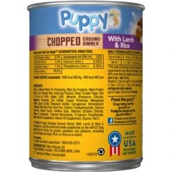 Pedigree Puppy Chopped Ground Lamb & Rice Recipe Wet Canned Dog Food 13 Pedigree Puppy Chopped Ground Lamb & Rice Recipe Wet Canned Dog Food -Snuggle Paws 114380 PT2. AC SS1800 V1567793307