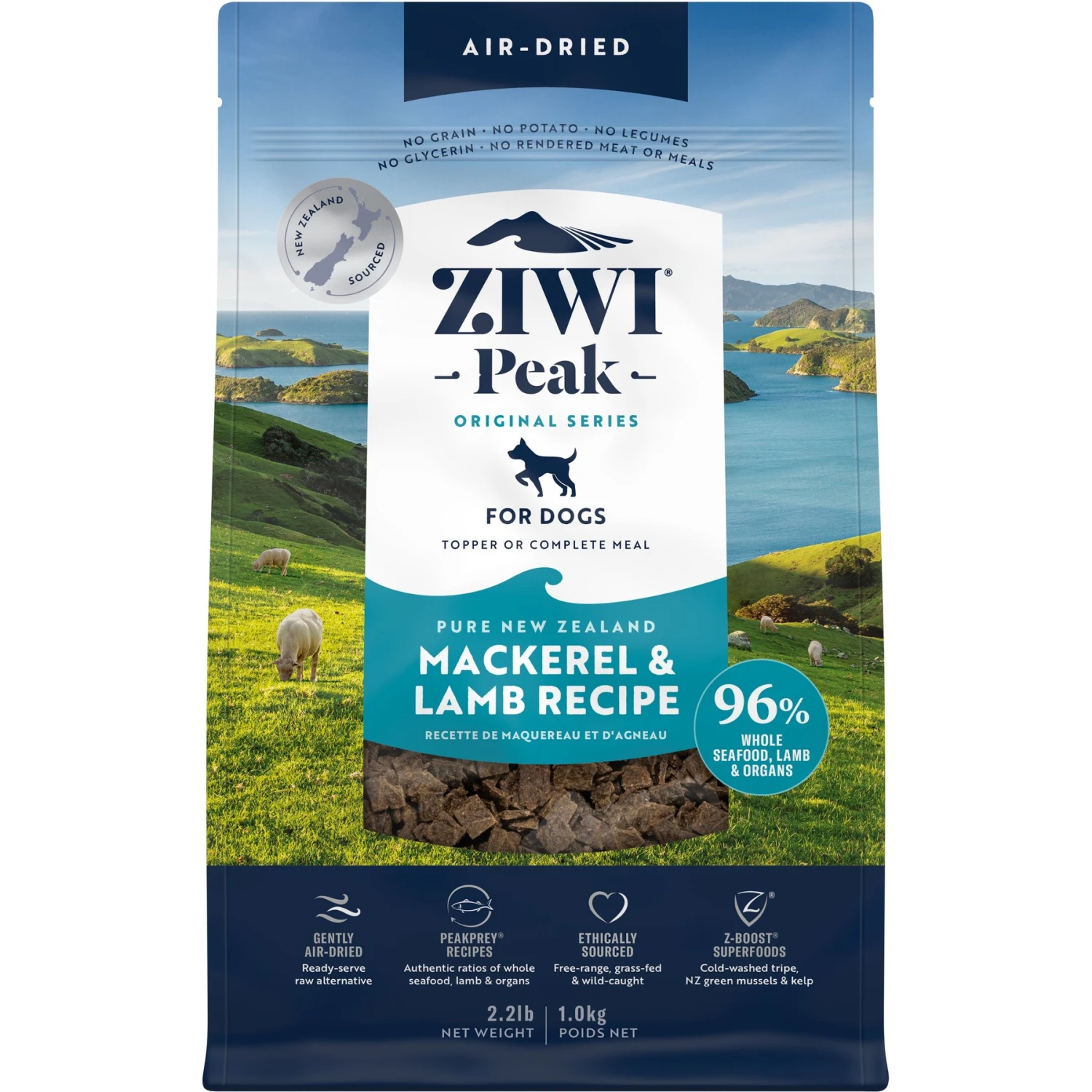 ZIWI Peak Mackerel & Lamb Grain-Free Air-Dried Dog Food 3 ZIWI Peak Mackerel & Lamb Grain-Free Air-Dried Dog Food