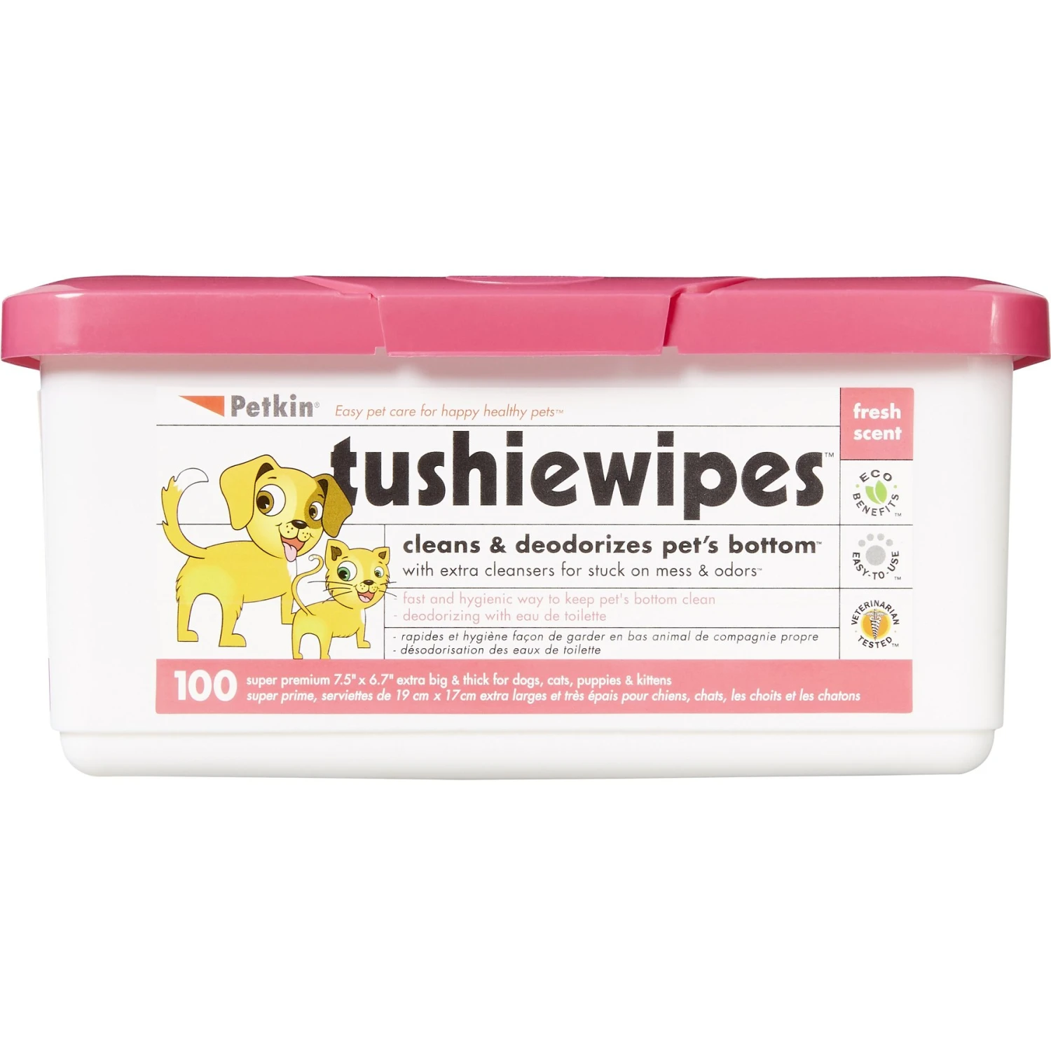 Petkin Dog & Cat Tushie Wipes 3 Petkin Dog & Cat Tushie Wipes