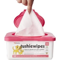 Petkin Dog & Cat Tushie Wipes 11 Petkin Dog & Cat Tushie Wipes -Snuggle Paws 115309 PT2. AC SS1800 V1543860452
