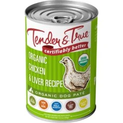 Tender & True Organic Chicken & Liver Recipe Grain-Free Canned Dog Food