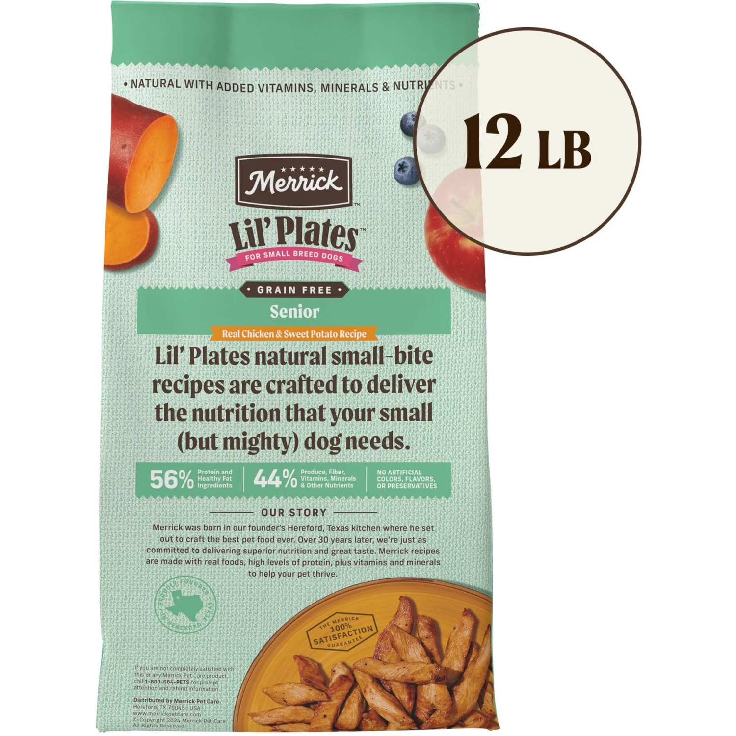 Merrick Lil' Plates Grain-Free Small Breed Dry Dog Food Senior Real Chicken + Sweet Potato Recipe 5 Merrick Lil' Plates Grain-Free Small Breed Dry Dog Food Senior Real Chicken + Sweet Potato Recipe - Image 3