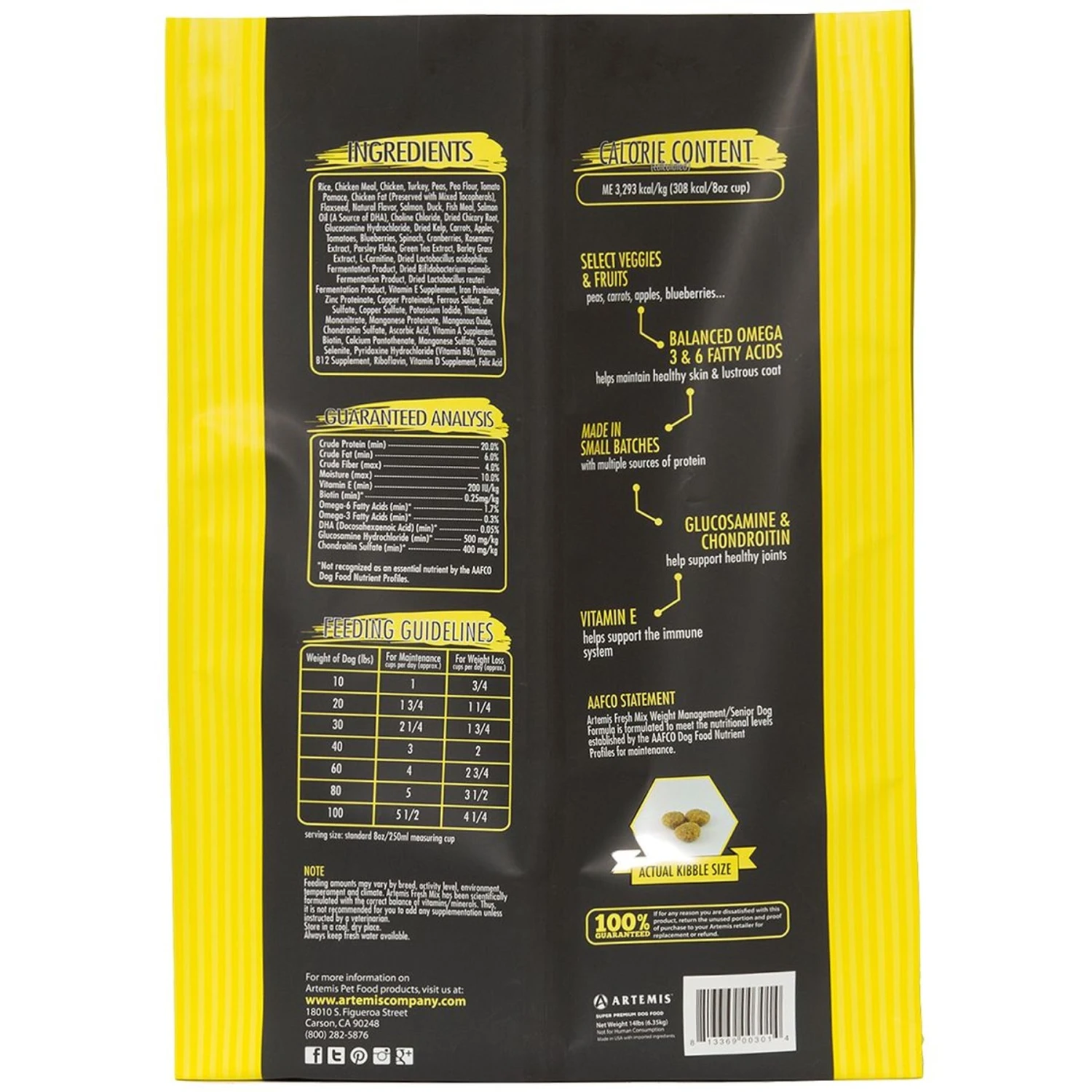 Artemis Fresh Mix Weight Management Senior Formula Dry Dog Food 4 Artemis Fresh Mix Weight Management Senior Formula Dry Dog Food - Image 2