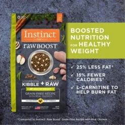 Instinct Raw Boost Healthy Weight Grain-Free Chicken & Freeze-Dried Raw Pieces Recipe Dry Dog Food -Snuggle Paws 119097 PT5. AC SS1800 V1649883393