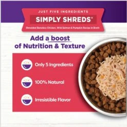 Wellness Bowl Boosters Simply Shreds Chicken, Salmon & Pumpkin Natural Grain-Free Wet Dog Food Mixer Or Topper, 2.8-oz Pouch, Case Of 12 15 Wellness Bowl Boosters Simply Shreds Chicken, Salmon & Pumpkin Natural Grain-Free Wet Dog Food Mixer Or Topper, 2.8-oz Pouch, Case Of 12 -Snuggle Paws 120807 PT5. AC SS1800 V1673035437