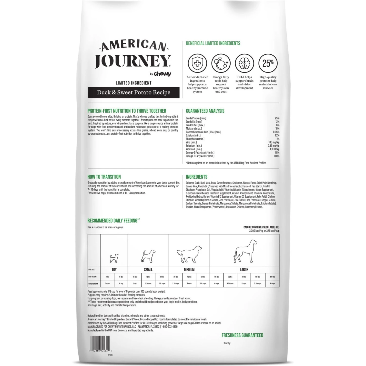American Journey Limited Ingredient Duck & Sweet Potato Recipe Grain-Free Dry Dog Food 4 American Journey Limited Ingredient Duck & Sweet Potato Recipe Grain-Free Dry Dog Food - Image 2