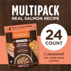 Instinct Healthy Cravings Grain-Free Cuts & Gravy Real Salmon Recipe Wet Dog Food Topper -Snuggle Paws 122333 PT5. AC SS1800 V1701881347