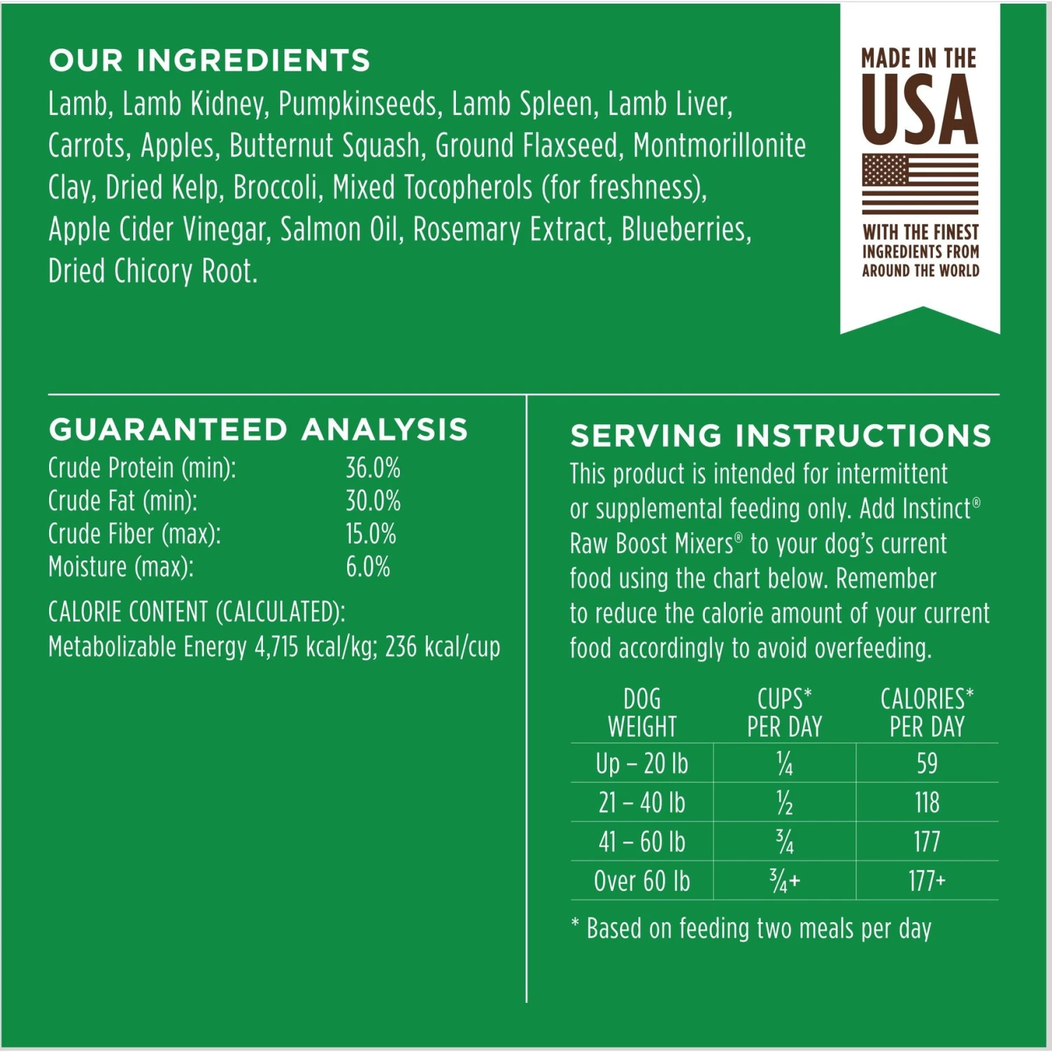Instinct Raw Boost Mixers Lamb Recipe Grain-Free Freeze-Dried Dog Food Topper 9 Instinct Raw Boost Mixers Lamb Recipe Grain-Free Freeze-Dried Dog Food Topper - Image 7
