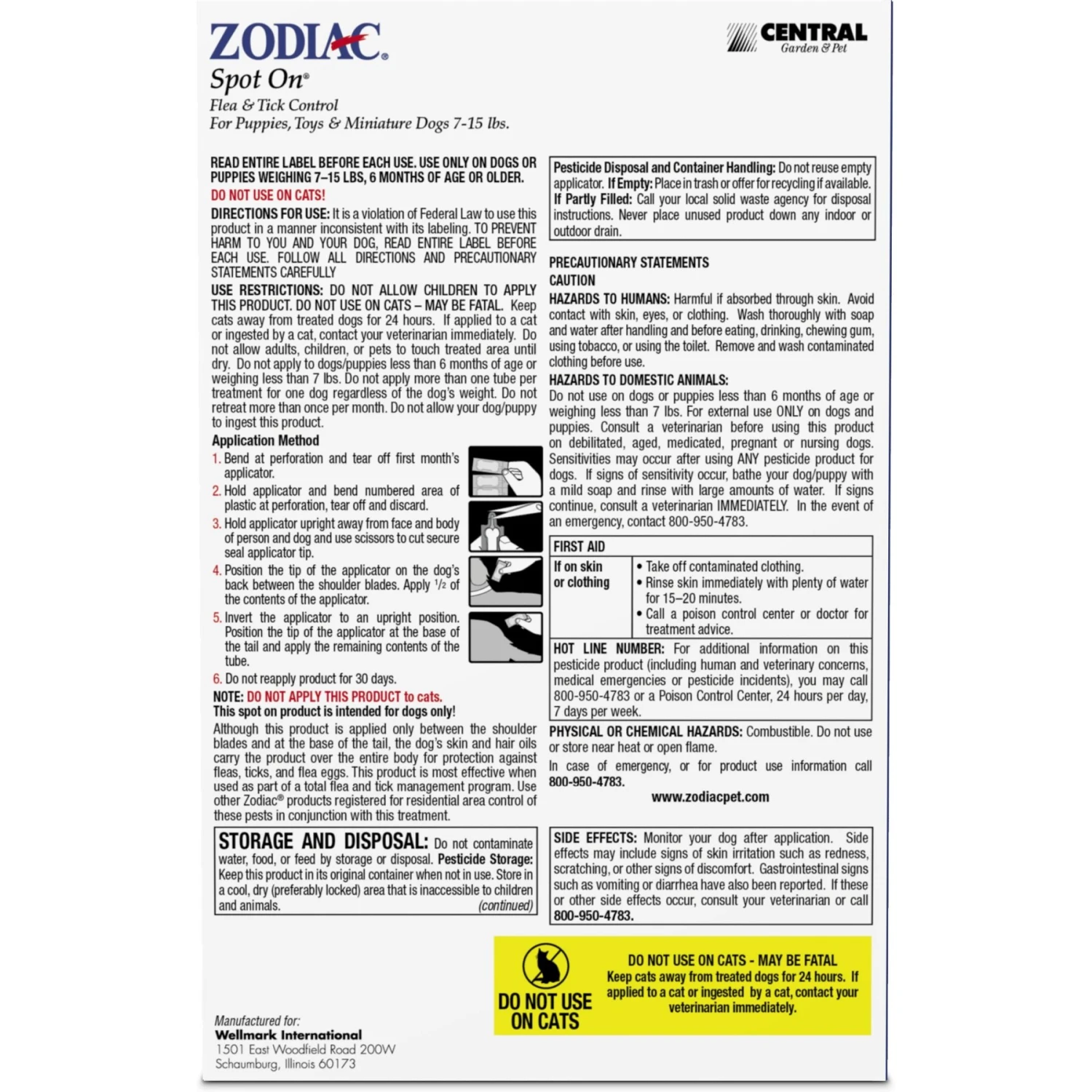 Zodiac Flea & Tick Spot Treatment For Dogs, 7-15 Lbs 4 Zodiac Flea & Tick Spot Treatment For Dogs, 7-15 Lbs - Image 2