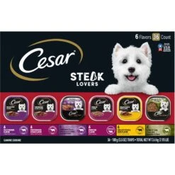 Cesar Steak Lovers Variety Pack Small Breed Adult Wet Dog Food Trays