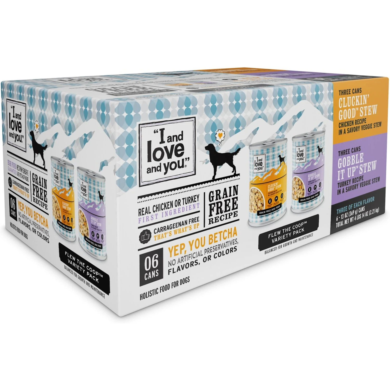 I And Love And You Cluckin' Good And Gobble It Up Stew Grain-Free Combo Pack Canned Dog Food 3 I And Love And You Cluckin' Good And Gobble It Up Stew Grain-Free Combo Pack Canned Dog Food