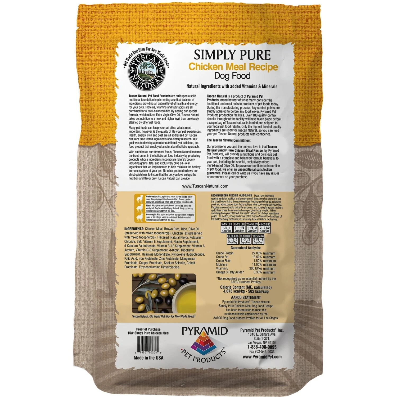 Tuscan Natural Simply Pure Chicken Meal Limited Ingredient Dry Dog Food 4 Tuscan Natural Simply Pure Chicken Meal Limited Ingredient Dry Dog Food - Image 2