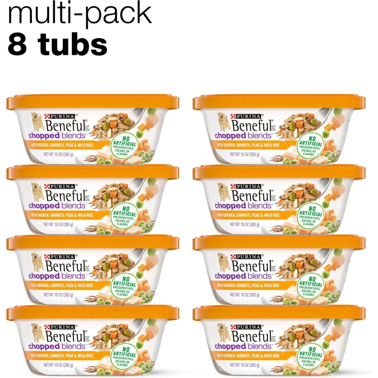 Purina Beneful Chopped Blends With Chicken, Carrots, Peas & Wild Rice Wet Dog Food 4 Purina Beneful Chopped Blends With Chicken, Carrots, Peas & Wild Rice Wet Dog Food - Image 2