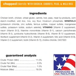 Purina Beneful Chopped Blends With Chicken, Carrots, Peas & Wild Rice Wet Dog Food 15 Purina Beneful Chopped Blends With Chicken, Carrots, Peas & Wild Rice Wet Dog Food -Snuggle Paws 130959 PT4. AC SS1800 V1700160816