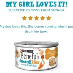 Purina Beneful IncrediBites With Chicken, Tomatoes, Carrots & Wild Rice Canned Dog Food -Snuggle Paws 131000 PT7. AC SS1800 V1699391903