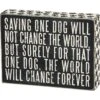 Primitives By Kathy "Saving One Dog" Box Sign -Snuggle Paws 131040 MAIN. AC SS1800 V1498825849