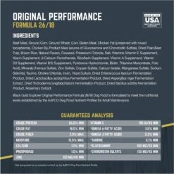Black Gold Explorer Original Performance 26/18 Dry Dog Food 19 Black Gold Explorer Original Performance 26/18 Dry Dog Food -Snuggle Paws 133092 PT8. AC SS1800 V1652737610