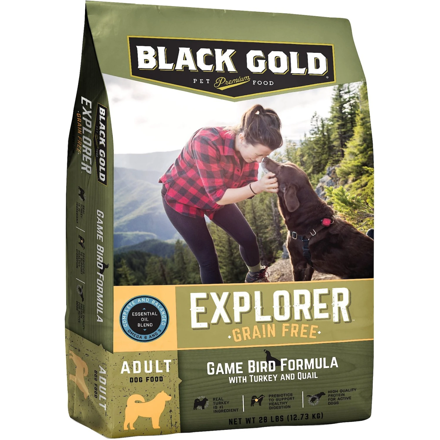 Black Gold Explorer Game Bird Formula With Turkey & Quail Grain-Free Dog Food, 28-lb Bag 3 Black Gold Explorer Game Bird Formula With Turkey & Quail Grain-Free Dog Food, 28-lb Bag