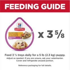 Hill's Science Diet Puppy Small & Mini Savory Stew Chicken & Vegetable Wet Dog Food Trays -Snuggle Paws 133604 PT7. AC SS1800 V1692734142
