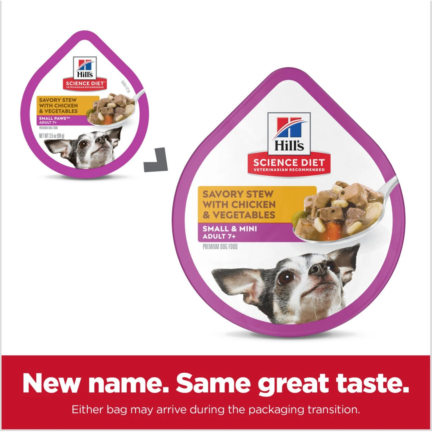 Hill's Science Diet Adult 7+ Small & Mini Savory Chicken & Vegetable Stew Dog Food Trays 4 Hill's Science Diet Adult 7+ Small & Mini Savory Chicken & Vegetable Stew Dog Food Trays - Image 2