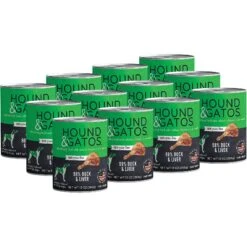 Hound & Gatos 98% Duck & Liver Grain-Free Dog Food 12 Hound & Gatos 98% Duck & Liver Grain-Free Dog Food -Snuggle Paws 138366 PT1. AC SS1800 V1598307476