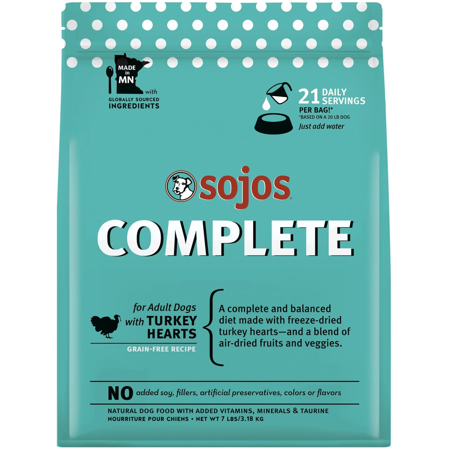 Sojos Complete Turkey Recipe Adult Grain-Free Freeze-Dried Raw Dog Food 3 Sojos Complete Turkey Recipe Adult Grain-Free Freeze-Dried Raw Dog Food