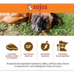 Sojos Complete Beef Recipe Adult Grain-Free Freeze-Dried Raw Dog Food -Snuggle Paws 139203 PT4. AC SS1800 V1611088578