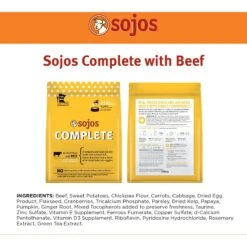 Sojos Complete Beef Recipe Adult Grain-Free Freeze-Dried Raw Dog Food -Snuggle Paws 139203 PT6. AC SS1800 V1611088580