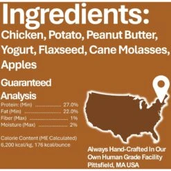 Whole Life Living Treats Peanut Butter Flavor Freeze-Dried Dog Treats -Snuggle Paws 140129 PT4. AC SS1800 V1673891954