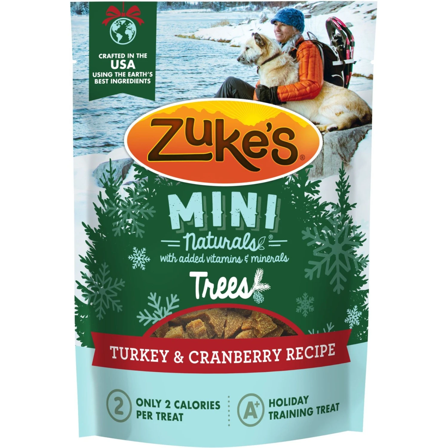 Zuke's Mini Naturals Holiday Trees Turkey & Cranberry Recipe Dog Treats 3 Zuke's Mini Naturals Holiday Trees Turkey & Cranberry Recipe Dog Treats