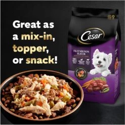 Cesar Simply Crafted Chicken, Carrots, Barley & Spinach Limited-Ingredient Adult Wet Dog Food Topper -Snuggle Paws 141024 PT8. AC SS1800 V1695738953