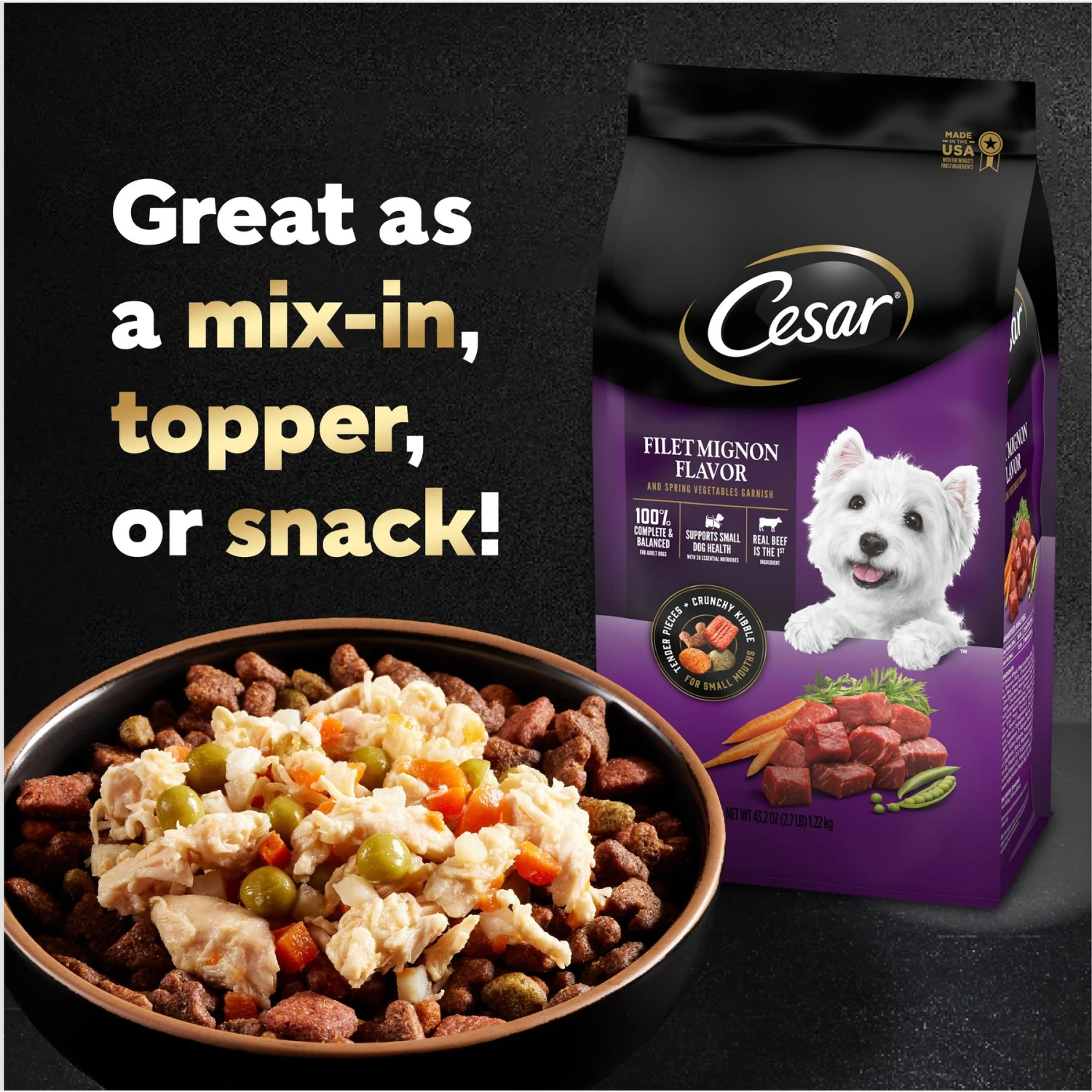 Cesar Simply Crafted Chicken, Carrots, Potatoes & Peas Limited-Ingredient Adult Wet Dog Food Topper 11 Cesar Simply Crafted Chicken, Carrots, Potatoes & Peas Limited-Ingredient Adult Wet Dog Food Topper - Image 9