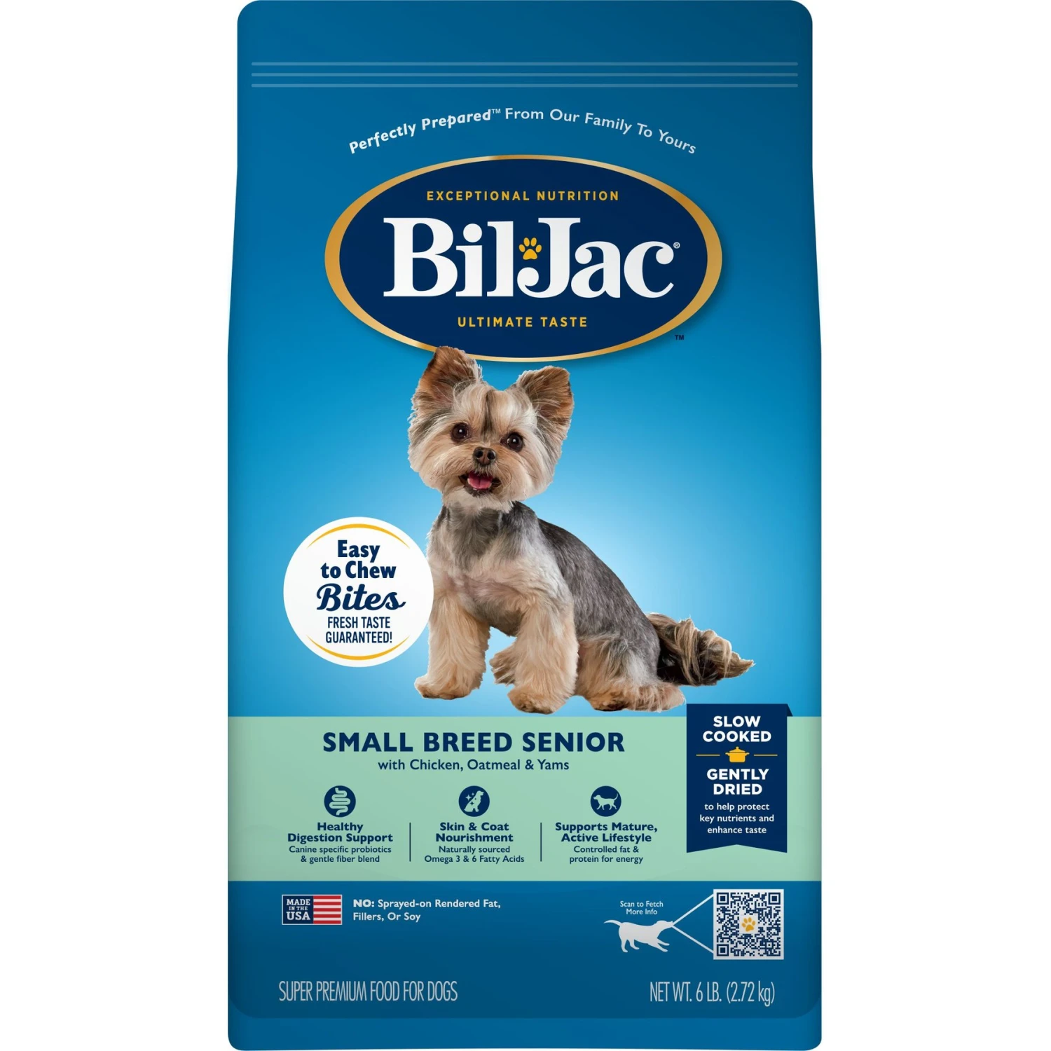 Bil-Jac Small Breed Senior Chicken, Oatmeal & Yam Recipe Dry Dog Food 3 Bil-Jac Small Breed Senior Chicken, Oatmeal & Yam Recipe Dry Dog Food