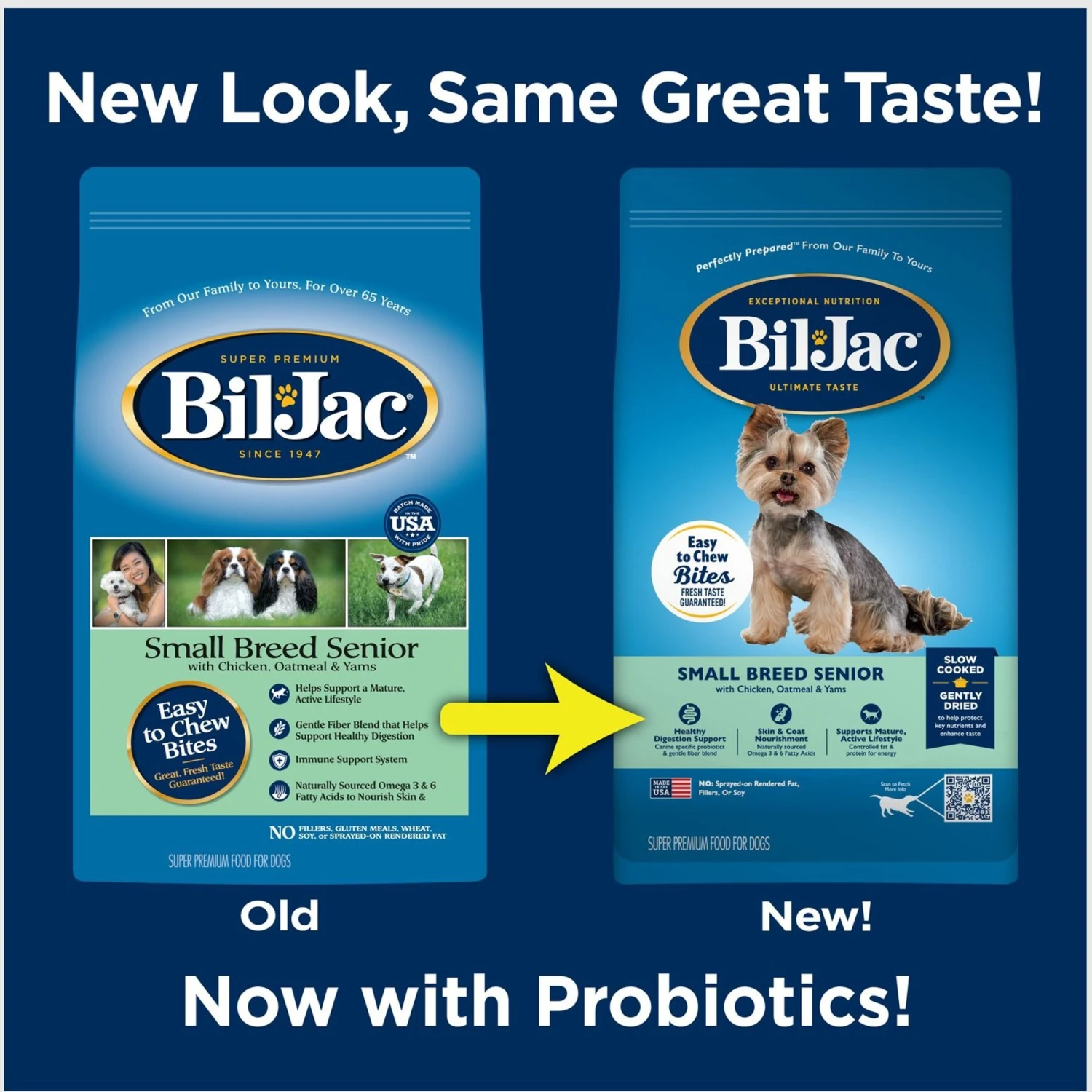 Bil-Jac Small Breed Senior Chicken, Oatmeal & Yam Recipe Dry Dog Food 4 Bil-Jac Small Breed Senior Chicken, Oatmeal & Yam Recipe Dry Dog Food - Image 2